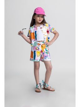 Taffy - Kids Summer Theme Half Sleeves Shirt and Shorts With Inner (Set of 3)