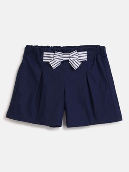 Chicco - Girls Dark Blue Solid Shorts