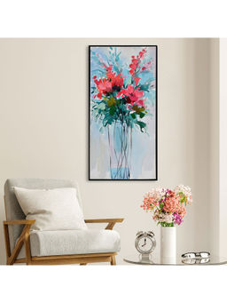 HomeTown - Ilona Floral Hand Painted Painting, Multi Color 42X82Cm
