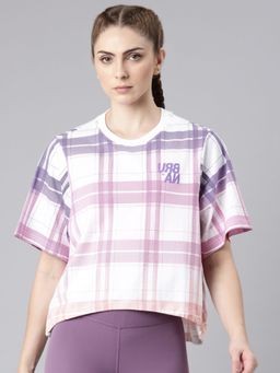 Xtep - Women White Cotton Crew Neck Half Sleeves T-Shirt