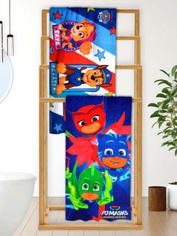 Athom Living - Paw Patrol with Pj Masks Mixed Themed Bath Towel Kids (Pack Of 2) (M)