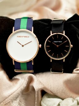 Joker and Witch - Multi-Color Nylon Watch (Pack of 2) - JWCW112