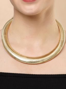 Karatcart - Gold-Plated Graduating Snake Chain Necklace for Women