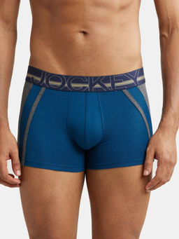 Jockey - US21 Men Super Combed Cotton Elastane Stretch Solid Trunk - Poseidon
