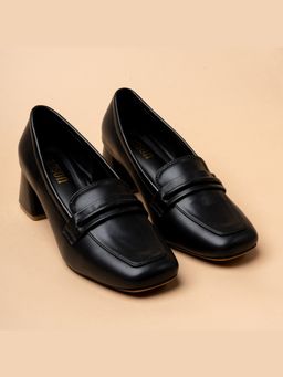 VANSON - Expresso Executive Black Block Heel Sandal
