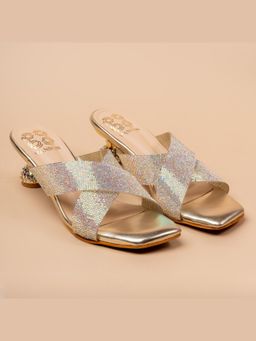 VANSON - Annabelle Embellished Kitten Heel Sandal