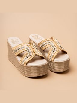 VANSON - Mystic Cream Wedge Heel Wedges