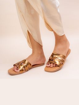 VANSON - Bese Saka Comfort Gold Flats