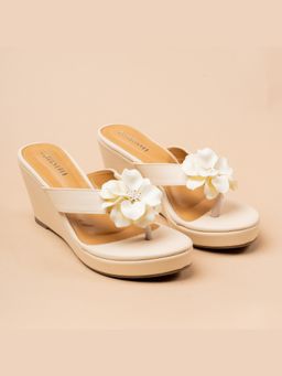 VANSON - Magnolia Biege Wedge Heel Wedges