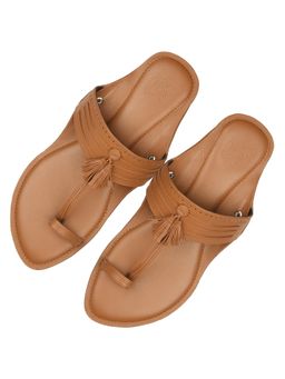 SKO - Men Tan Kolhapuri Slippers