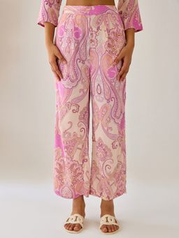 Ancestry - Pink Paisley Straight Pants
