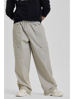 Snitch - White Solid Casual Cargo Pant