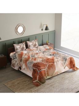 Synergized Cotton - Earthy Fusion Luxurious King Percale Bedsheet 225Tc with 2 Pillow Covers