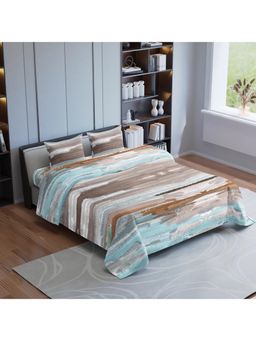 Synergized Cotton - Celestial Sky Luxurious King Percale Bedsheet 225Tc with 2 Pillow Covers