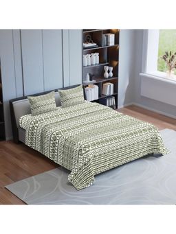 Synergized Cotton - Horizon Blooms 225Tc Percale Pure Soft Bedsheet with 2 Pillow Covers (King)