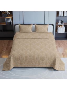 Synergized Cotton - Jacquard Essence Rust Super Soft Bedsheet 300Tc with 2 Pillow Covers (King)