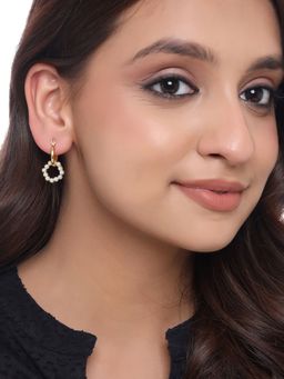 VIRAASI - Gold Plated Pearl Drop Minimal Earrings for Girls