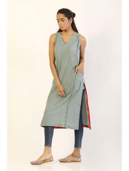 UDD DESIGN - Shiv Grey Kurta with Pant and Dupatta (Set of 3)