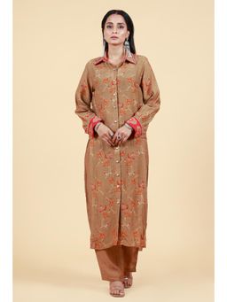 UDD DESIGN - Taruni Brown Kurta With Pant (Set of 2)