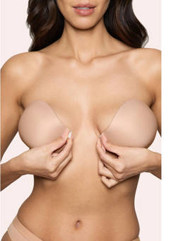 Rheal Curve - Beige Solid Silicone Regular Fit Stick On Bra