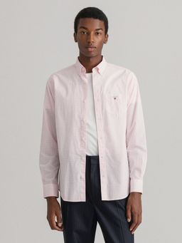 GANT - Men Pink Checked Regular Fit Shirt