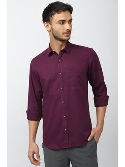 Allen Solly - Men Purple Slim Fit Casual Shirt