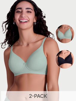 Enamor - Multi-Colour Ultra Smooth T-Shirt Bra (Pack Of 2)