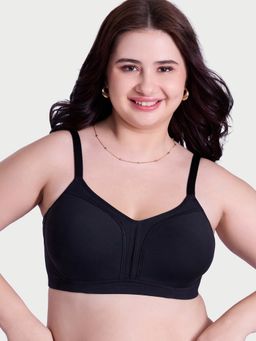 Enamor - Black Jiggle Control Full Support Everyday Bra