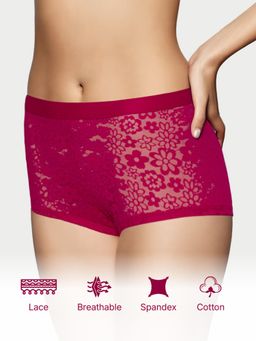 Enamor - Red Lace Boy shorts