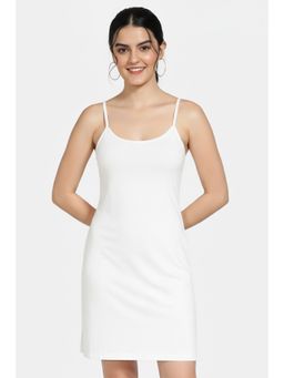 Zivame - White Knit Cotton Kurti Camisole