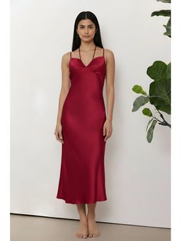 Zivame - Red Satin Night Dress