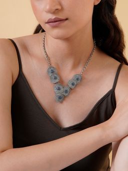 Teejh - Chahat Silver Grey Necklace