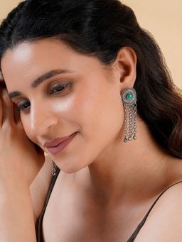 Teejh - Kathani Silver Turquoise Earrings