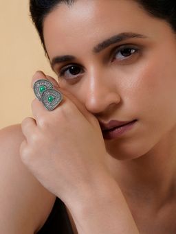 Teejh - Bahuli Silver Turquoise Ring