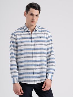Red Tape - Button Down Striped Shirt for Men Durable and Stylish - Blue