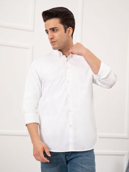 Red Tape - Mens Full Sleeve Solid Poplin Shirt - White