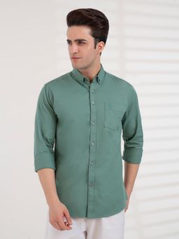 Red Tape - Men's Stone Twill Shirt Casual Everyday Wear - Green