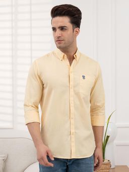 Red Tape - Men's Twill Shirt in Pastel Casual Comfort Wear - Yellow