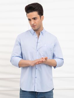 Red Tape - Men's Oxford Stripe Shirt for Smart Casual Style - Blue
