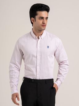 Red Tape - Mens Striped Cotton Shirt for Effortless Everyday Style - Pink