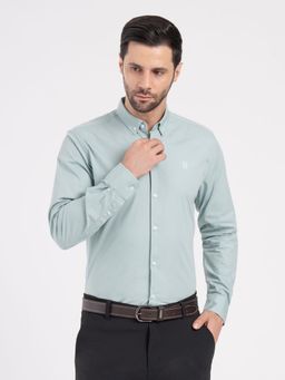 Red Tape - Mens Full Sleeve Poplin Solid Shirt - Green