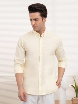Red Tape - Mens Full Sleeve Poplin Solid Shirt - Yellow