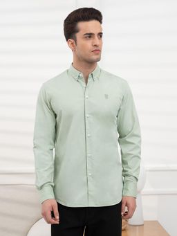 Red Tape - Mens Full Sleeve Poplin Solid Shirt - Green