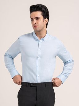 Red Tape - Mens Solid Cotton Shirt for Everyday Casual Comfort - Blue