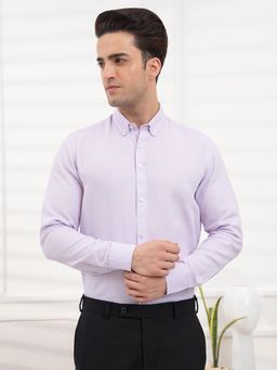 Red Tape - Mens Solid Cotton Shirt for Everyday Casual Comfort - Purple