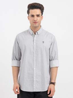 Red Tape - Mens Striped Shirt - Grey