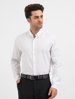 Red Tape - Dobby Striped Shirt for Men - White