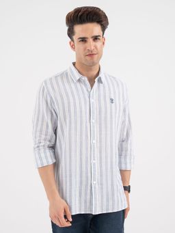 Red Tape - Mens Slate Casual Stripe Shirt - Blue