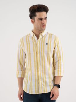 Red Tape - Mens Casual Stripe Shirt - Yellow