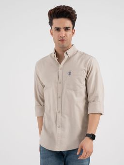 Red Tape - Mens Sand Oxford Casual Shirt - Brown